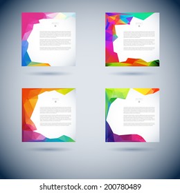 series of abstract vector background with polygon item template for design line water group colourful abstract background scene pile colorful digital ripple cloud modern site business blue wave clouds