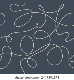 A series of abstract winding lines. Minimalist design, seamless background. Vector illustration.