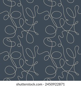 A series of abstract winding lines. Minimalist design, seamless background. Vector illustration.