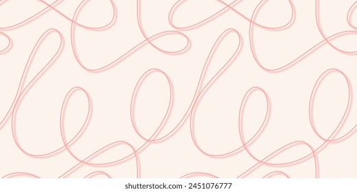 A series of abstract winding lines. Minimalist design, seamless background. Vector illustration.