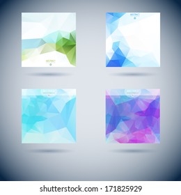 series of abstraction vector fashionable background with triangle item template for design straight white star gathering colourful conceptual background scene pile digital cloud modern artistic site m