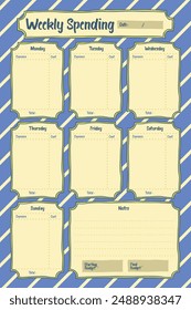 Series of back to school daily weekly monthly planner journal list memo classroom timetable schedule for kids student teacher in blue yellow  hand drawing template