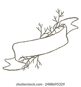 Series of beautiful classic hand drawn floral ribbon banner frame background layout template for names slogan message etc
