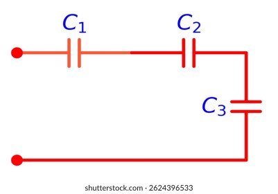 Serie Kondensatorschaltbild , Elektronik 
