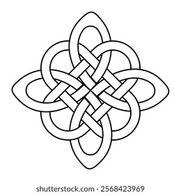 series of celtic knot trinity endless isolated on white background for tattoo logo icon symbol. vector illustration  