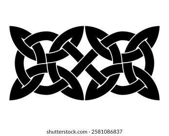 series of celtic knot trinity endless isolated on white background for tattoo logo icon symbol. vector illustration	