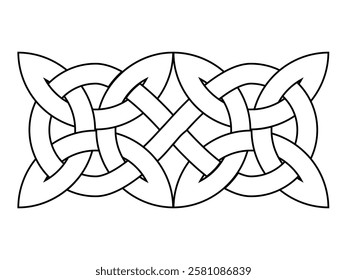 series of celtic knot trinity endless isolated on white background for tattoo logo icon symbol. vector illustration	