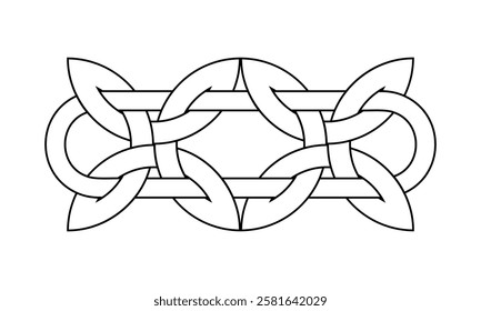 series of celtic knot trinity endless isolated on white background for tattoo logo icon symbol. vector illustration