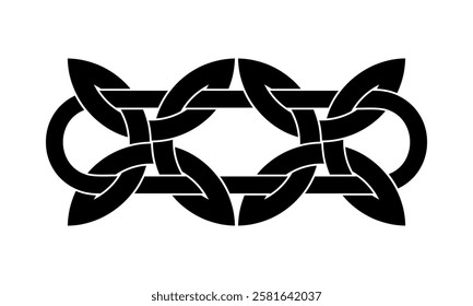 series of celtic knot trinity endless isolated on white background for tattoo logo icon symbol. vector illustration