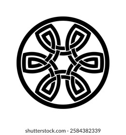 series of celtic knot trinity endless isolated on white background for tattoo logo icon symbol. vector illustration