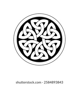 series of celtic knot trinity endless isolated on white background for tattoo logo icon symbol. vector illustration