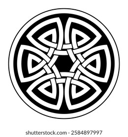 series of celtic knot trinity endless isolated on white background for tattoo logo icon symbol. vector illustration