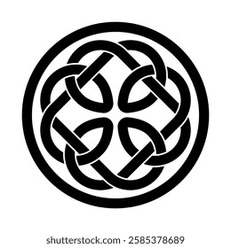 series of celtic knot trinity endless isolated on white background for tattoo logo icon symbol. vector illustration