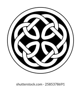 series of celtic knot trinity endless isolated on white background for tattoo logo icon symbol. vector illustration