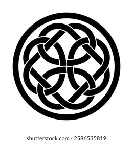 series of celtic knot trinity endless isolated on white background for tattoo logo icon symbol. vector illustration