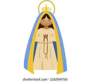 Series of children's illustrations with Brazilian saints