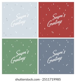 Series of Christmas gretting card in hand drawn illustration sytle for x-mas holiday celebration print poster social media updates and more