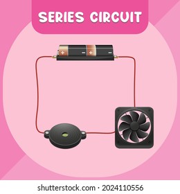 Series Circuit Infographic Diagram Illustration