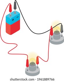 Series Circuit Vector Illustration Isolated On Stock Vector (Royalty ...