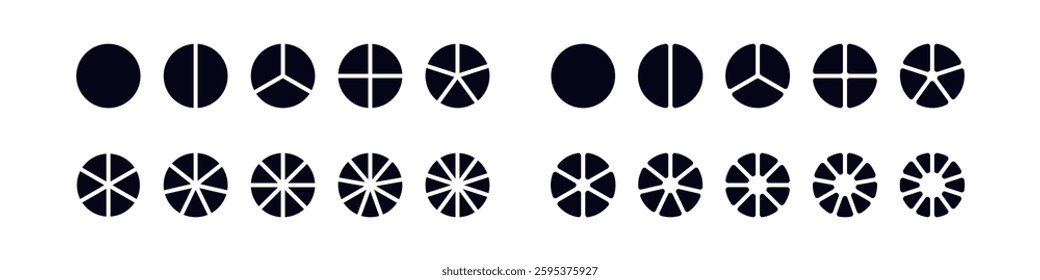 A series of circular geometric shapes showing gradual design transformations in structure and style.