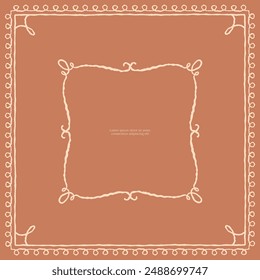 Series of classic story book cover page frame background layout template in warm autumn color