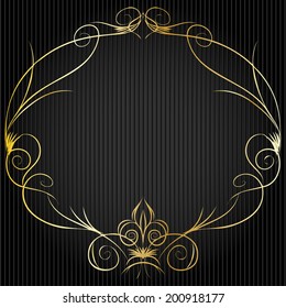 series of classical victorian vector dividers and edge hand drawn line nails fingers medieval border gold drawn style dark rich ornate golden beauty set art twist decorative traditional twirl flag div
