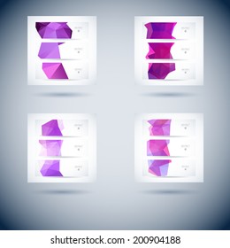 series of conceptual vector scene with three item template for design line water gathering colorful abstract background scene pile multicolored numeric glass swirl clouds trendy site employment ripple