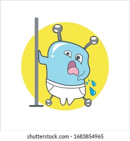 Serie Cute Baby Alien mit zufälligem Ausdruck