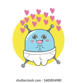 Series Cute Baby Alien with random expression