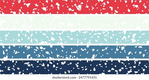 Eine Reihe von verschiedenfarbigen Linien mit weißen Flecken darauf. Schöner bunter abstrakter Hintergrund