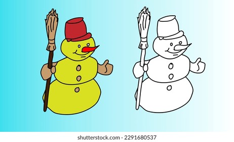 series of doodle christmas cartoon line art isolated on white background for cartoon icon web graphic. vector illustration. 