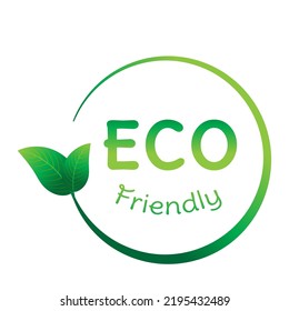die Reihe von Eco-freundlichen Stempel-Grade-Symbole Vektorgrafik mit grünen ökologischen Pflanzenblättern. Öko-freundlicher grüner Etikettenaufkleber. 2. Vektorgrafik.