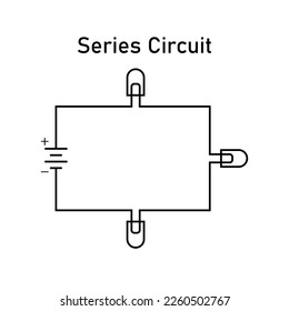 Series electrical circuit. Series diagram of a circuit.
