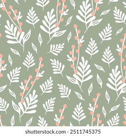 Series of floral seamless pattern in simple hand drawing style for print wallpaper fabric textile paper warp