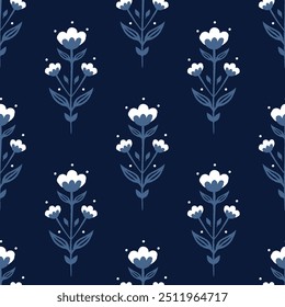 Série de padrão floral sem costura em estilo de desenho de mão simples para impressão papel de parede tecido de papel de urdidura