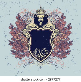 Series heraldic. Bear, oak and crown.