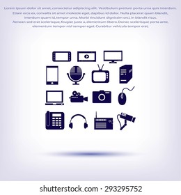 series icon set and mobile devices.