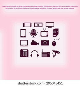 series icon set and mobile devices.