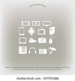 series icon set and mobile devices.