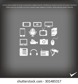 series icon set and mobile devices.