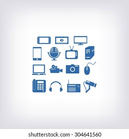 series icon set and mobile devices.