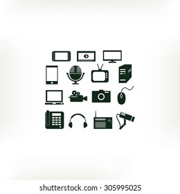series icon set and mobile devices.