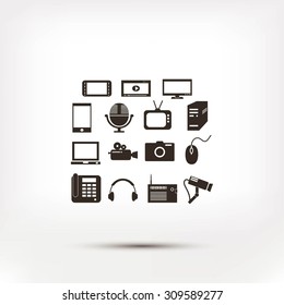 series icon set and mobile devices.