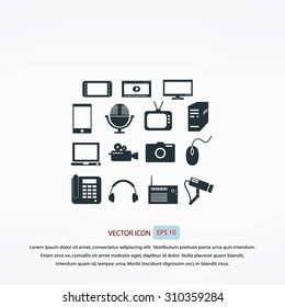 series icon set and mobile devices.
