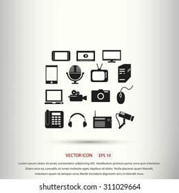 series icon set and mobile devices.