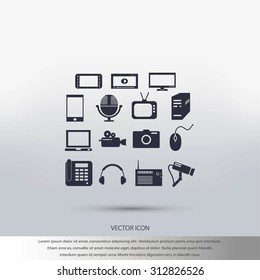 series icon set and mobile devices.