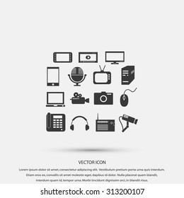 series icon set and mobile devices.