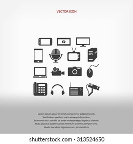 series icon set and mobile devices.