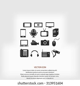 series icon set and mobile devices.