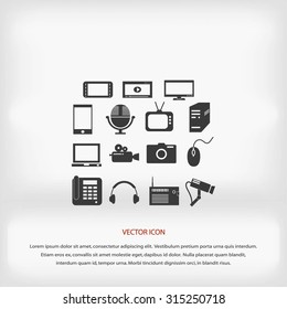 series icon set and mobile devices.